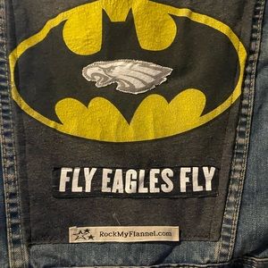 Batman Eagles Jean Jacket. Go Birds